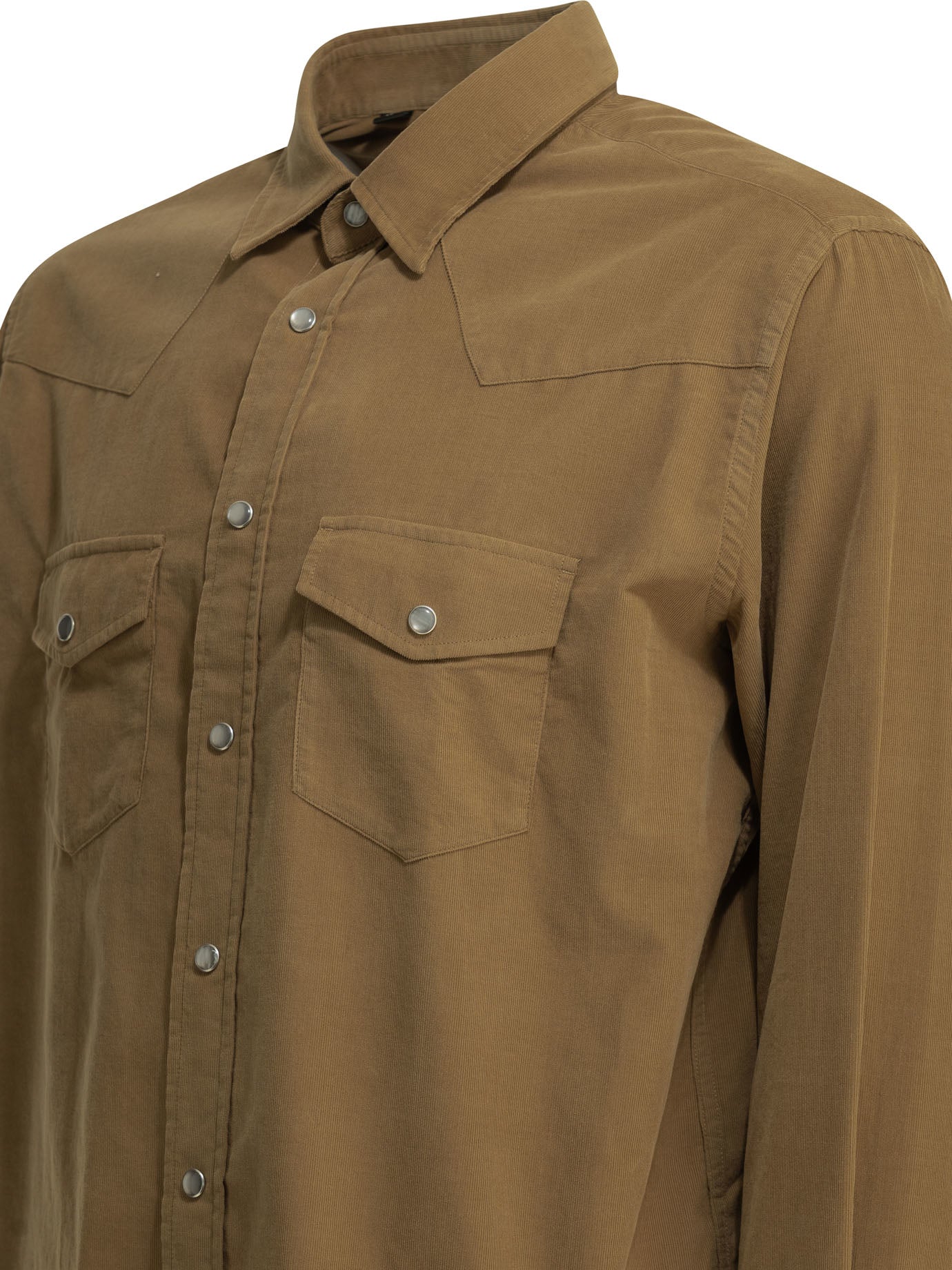 Tom Ford Corduroy Western Shirt - Beige
