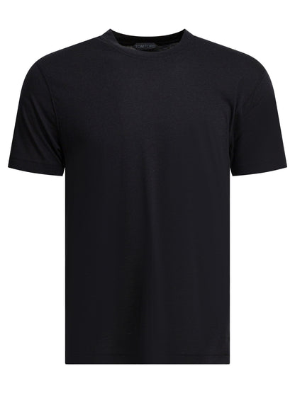 Tom Ford Round-neck T-shirt made of lyocell - Black