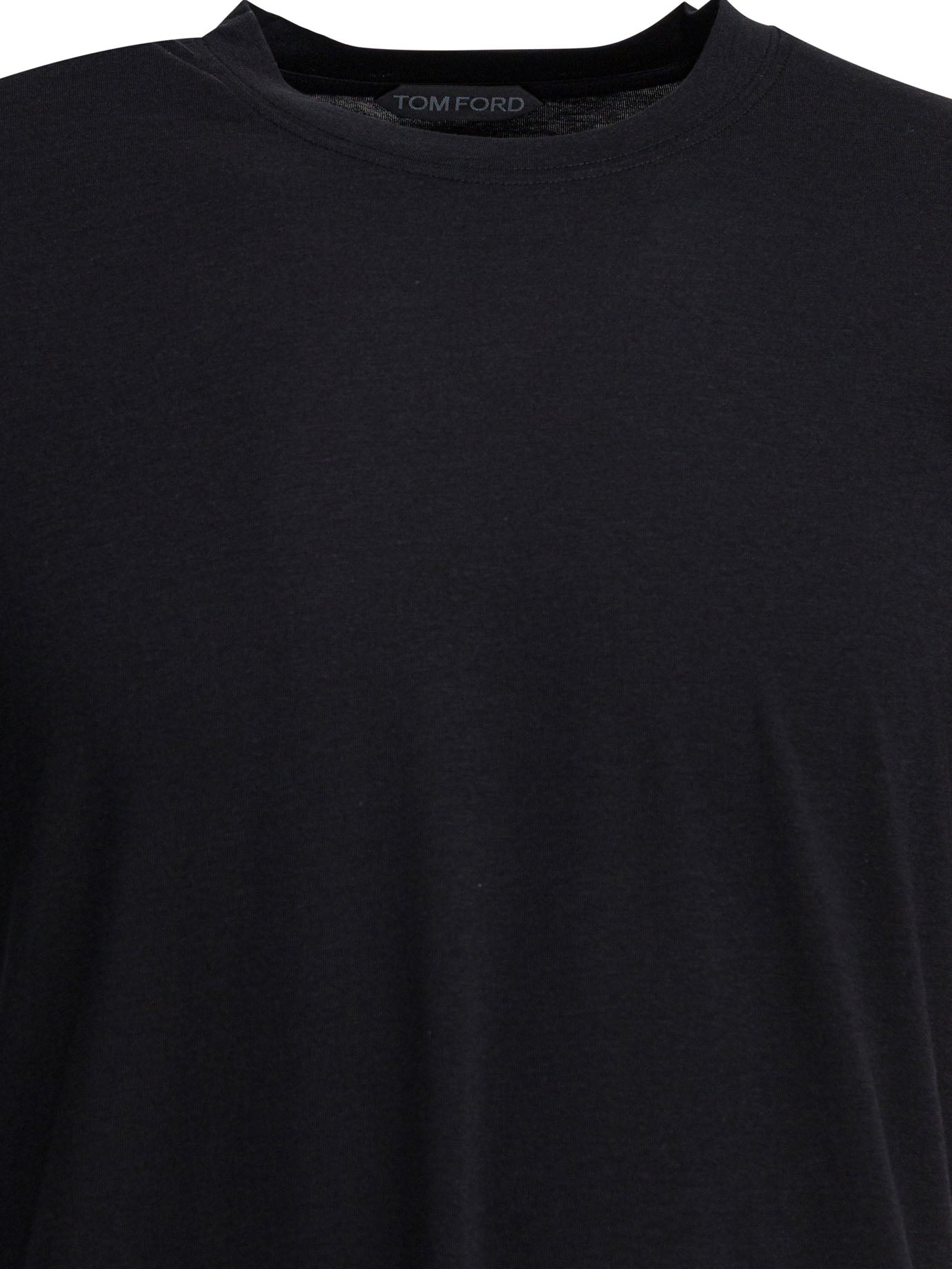 Tom Ford Round-neck T-shirt made of lyocell - Black
