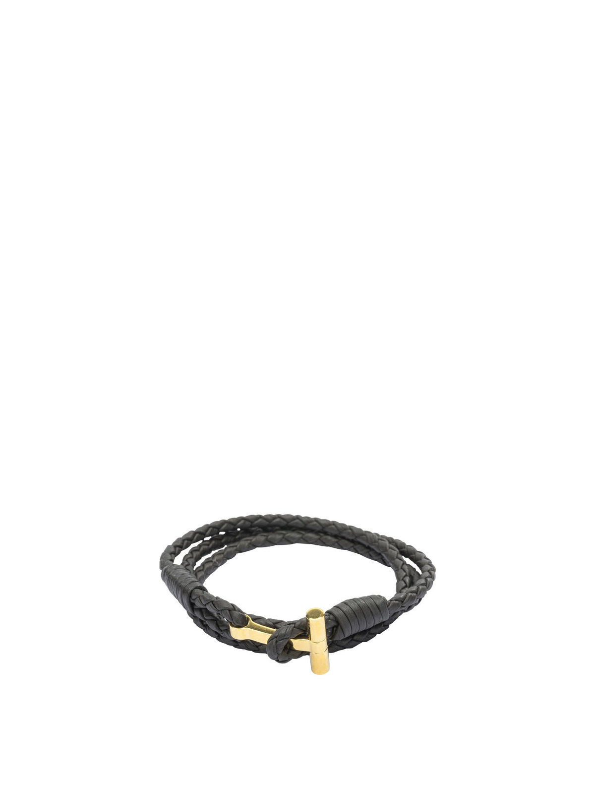 Tom Ford Braided leather bracelet - Brown