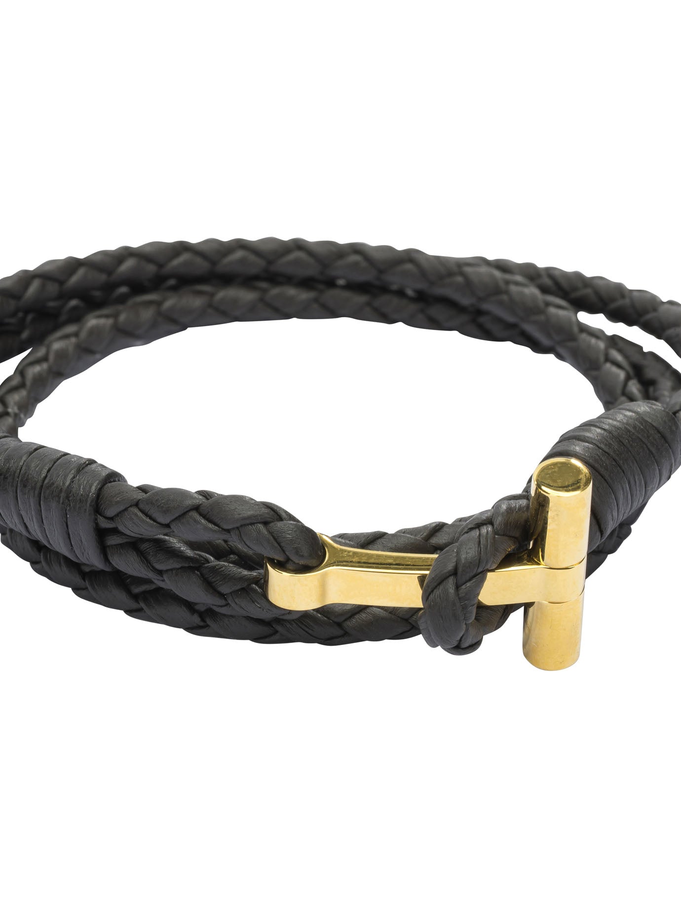 Tom Ford Braided leather bracelet - Brown