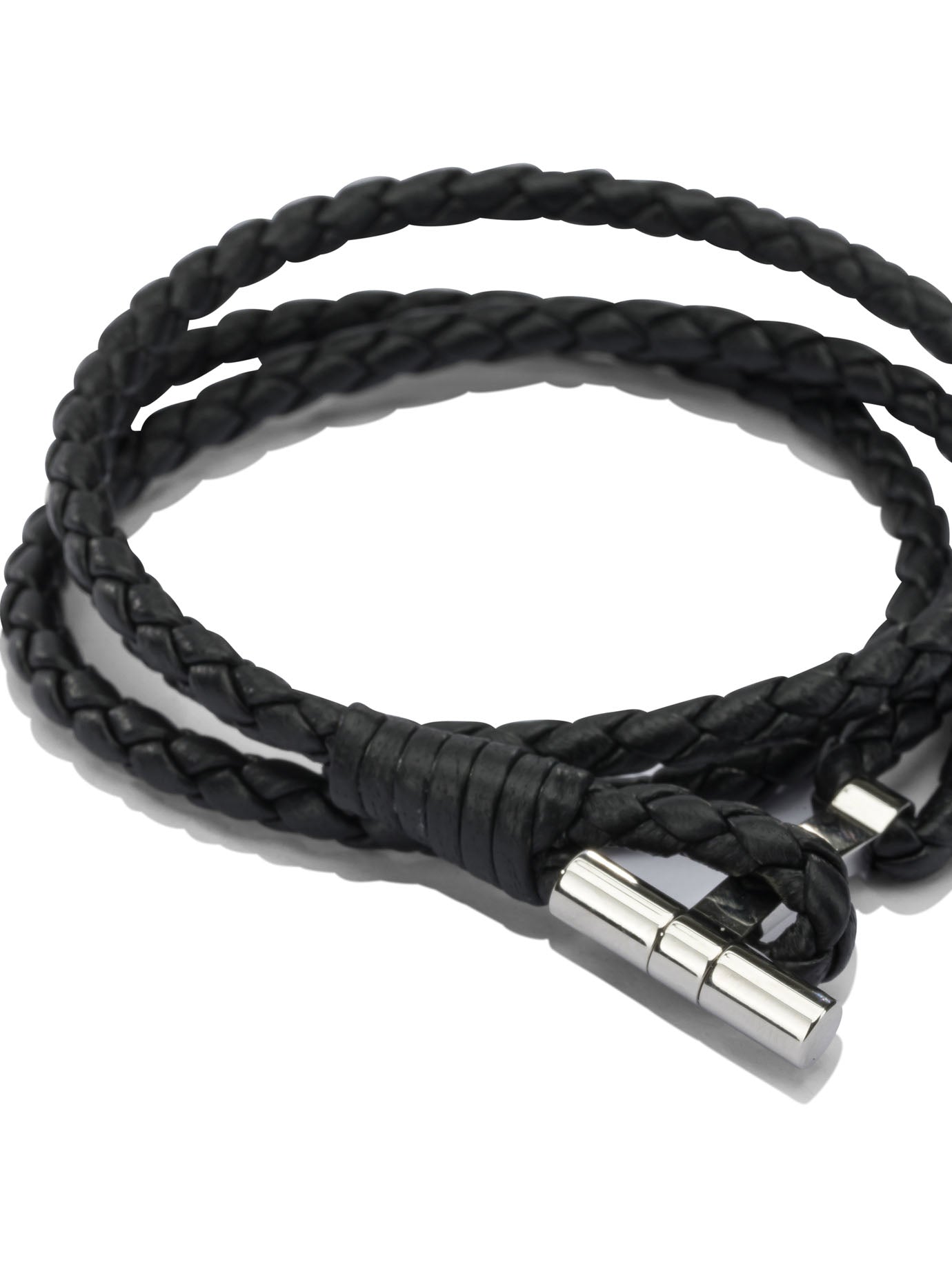 Tom Ford Braided leather bracelet - Black