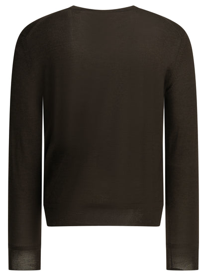 Tom Ford Cashmere and silk crew-neck sweater - Brown