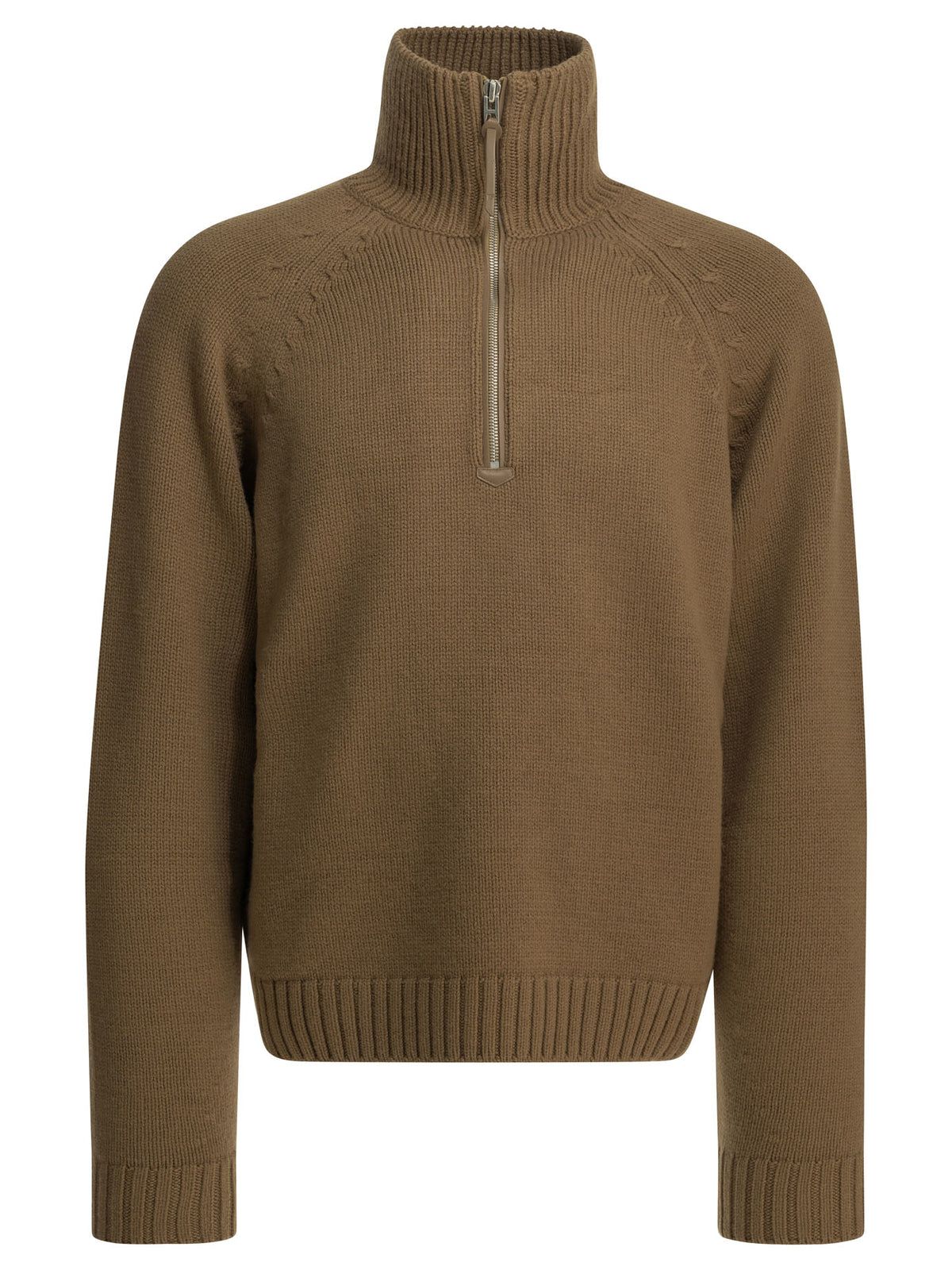 Tom Ford Cashmere wool blend half-zip sweater - Brown