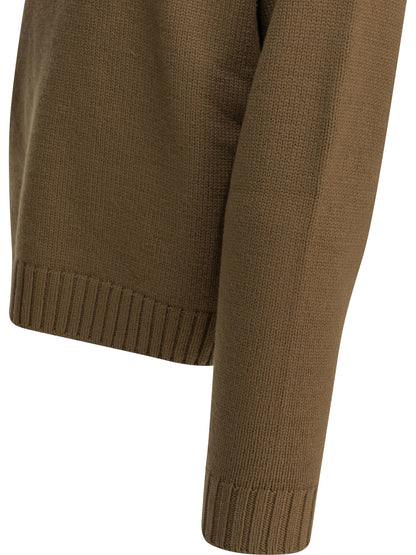 Tom Ford Cashmere wool blend half-zip sweater - Brown