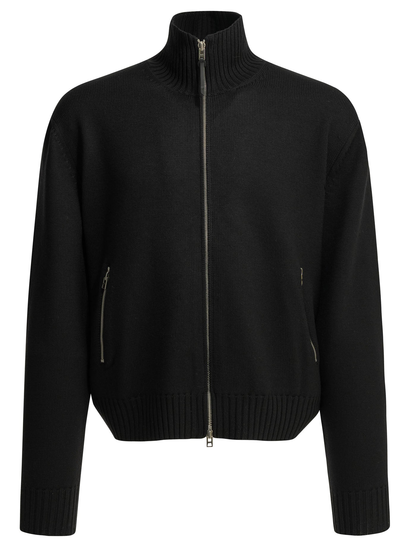 Tom Ford Wool Sweater with a Zipper - Black