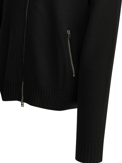 Tom Ford Wool Sweater with a Zipper - Black