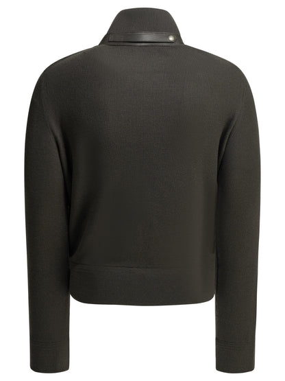 Tom Ford Nylon and wool short down jacket - Grey