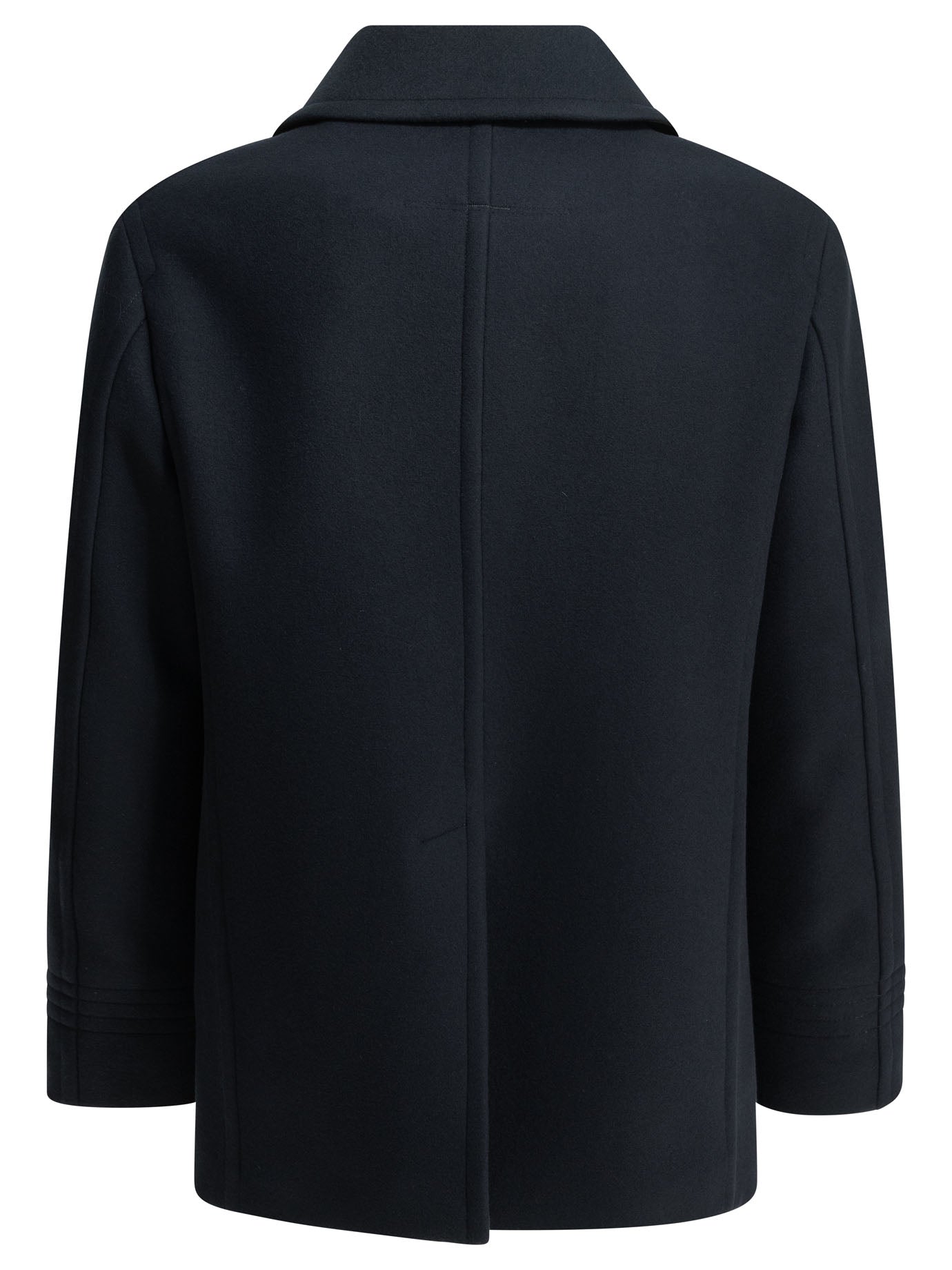 Tom Ford Short wool felt coat - Blue