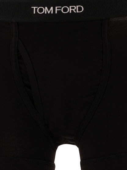 Tom Ford Cotton boxer shorts with logo - Black