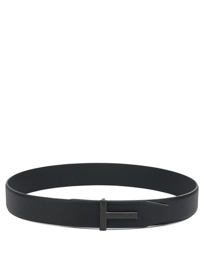 Tom Ford "T Icon" Leather belt - Black