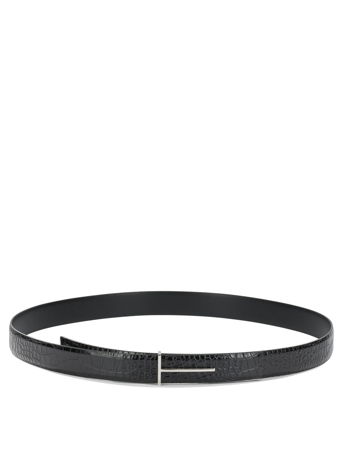 Tom Ford "T Line" Leather Belt - Black