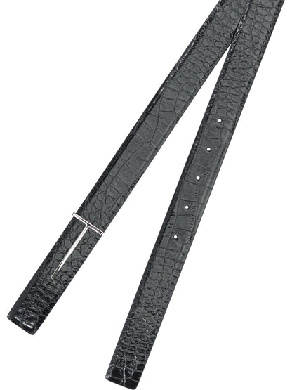 Tom Ford "T Line" Leather Belt - Black