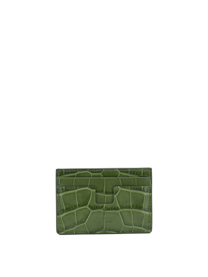 Tom Ford "Tejus T Line" Card Holder - Green