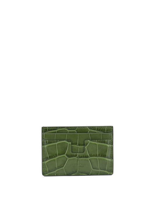 Tom Ford "Tejus T Line" Card Holder - Green