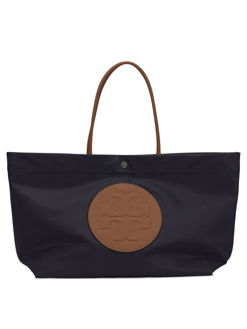 Tory Burch "Ella Twist" Large Shoulder Bag - Blue