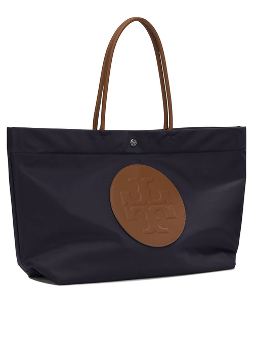 Tory Burch "Ella Twist" Large Shoulder Bag - Blue