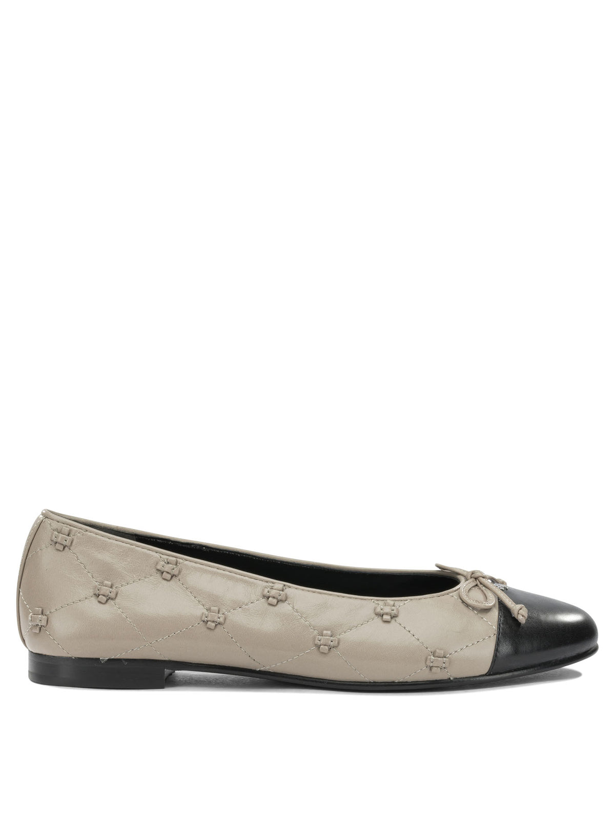 Tory Burch "Bunny" Classic Ballet Flats - Grey