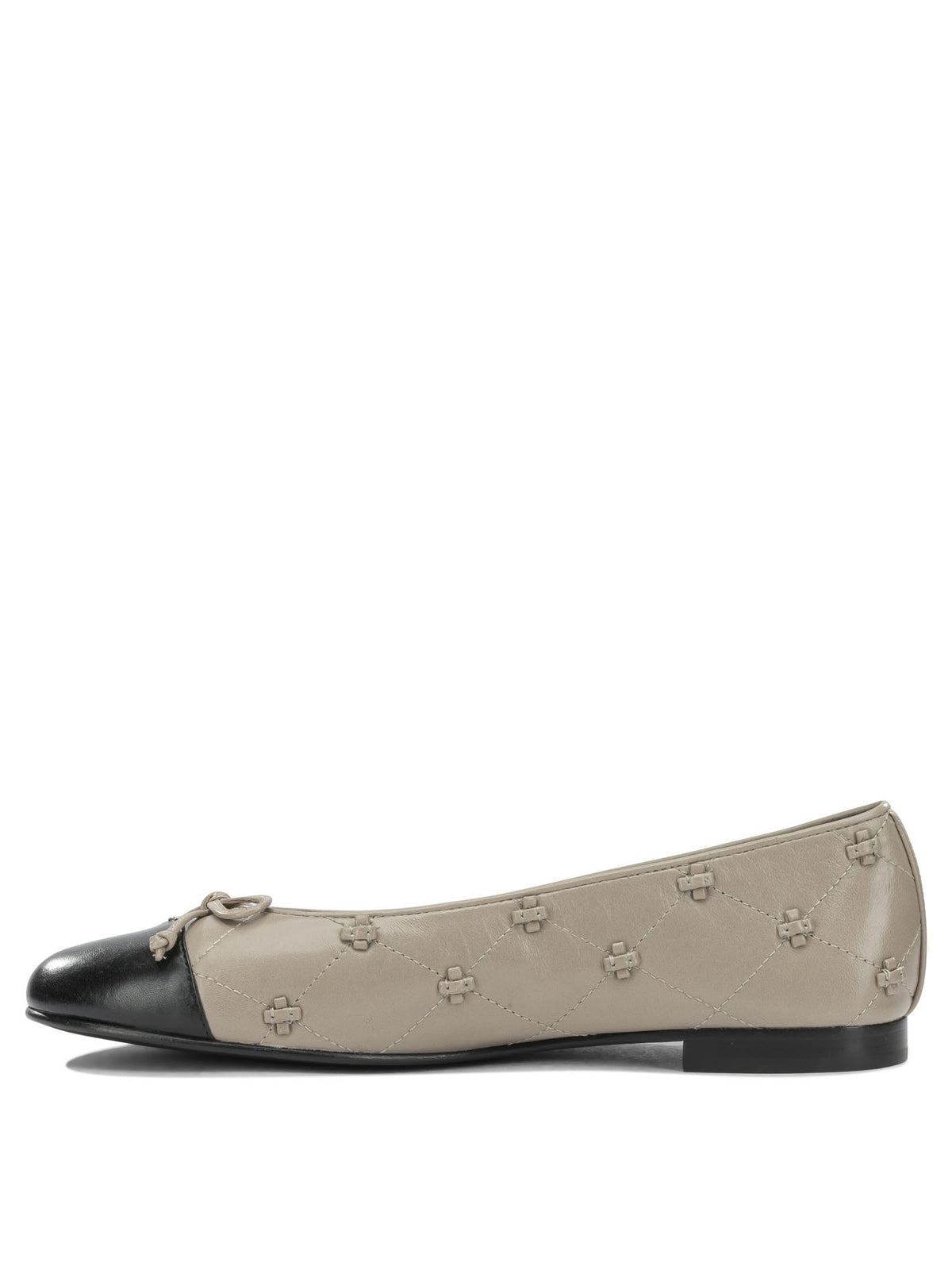 Tory Burch "Bunny" Classic Ballet Flats - Grey
