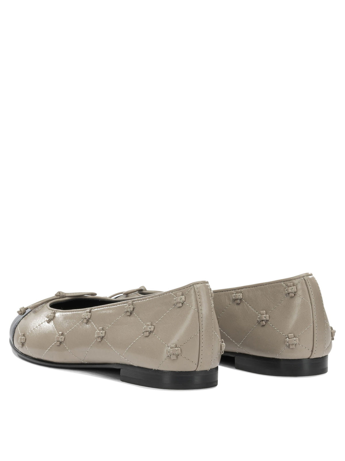 Tory Burch "Bunny" Classic Ballet Flats - Grey