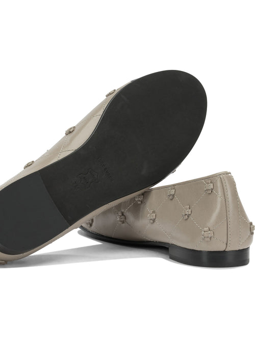 Tory Burch "Bunny" Classic Ballet Flats - Grey