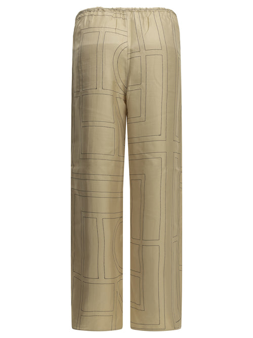 Toteme "Monogram" Casual Pants - Beige