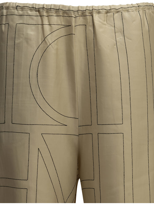 Toteme "Monogram" Casual Pants - Beige