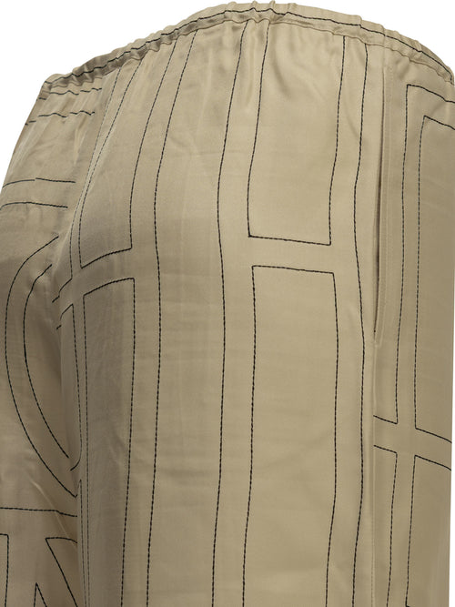 Toteme "Monogram" Casual Pants - Beige