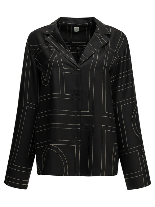 Toteme "Monogram" Casual Shirt - Black
