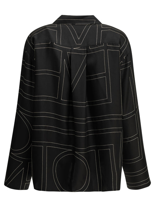 Toteme "Monogram" Casual Shirt - Black