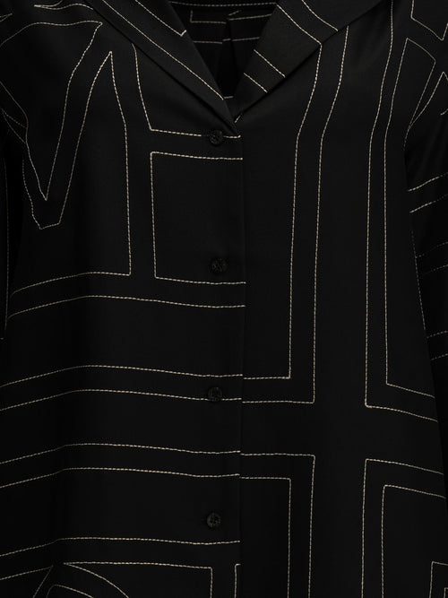 Toteme "Monogram" Casual Shirt - Black