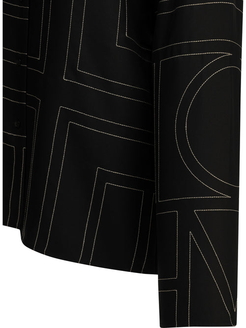 Toteme "Monogram" Casual Shirt - Black
