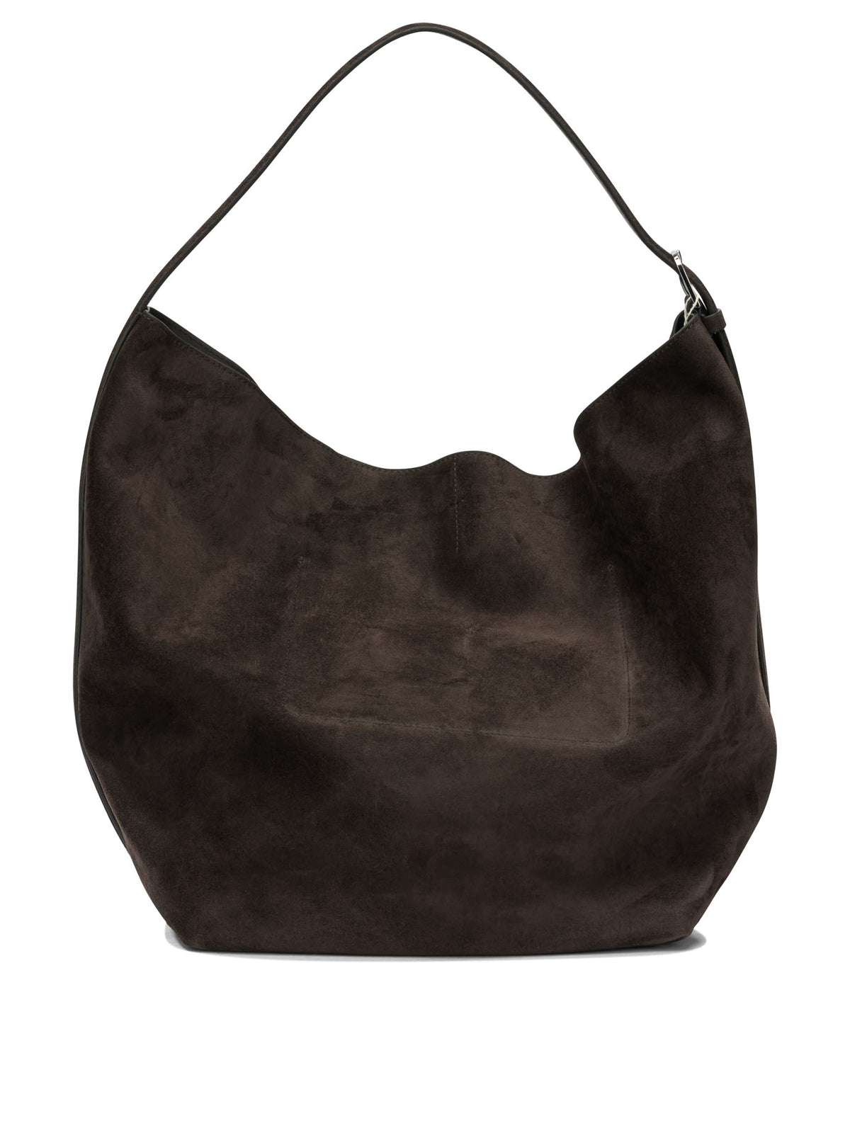 Toteme Medium-sized suede shoulder bag - Brown