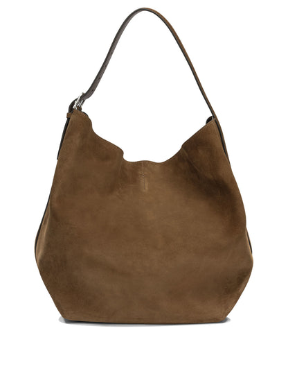 Toteme Suede medium shoulder bag - Brown