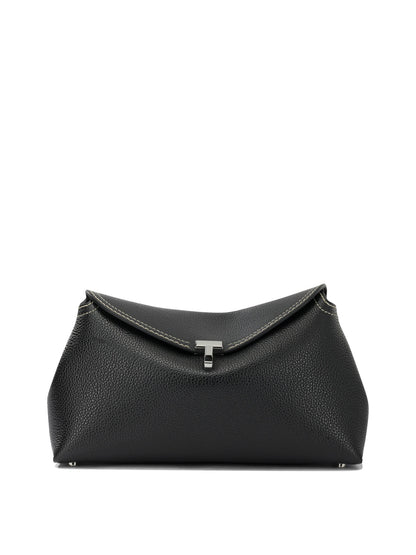 Toteme "T-Lock" Clutch Bag - Black