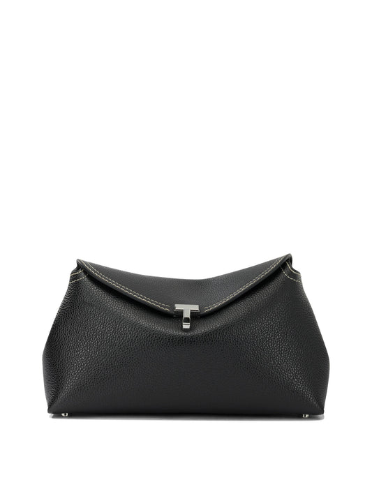 Toteme "T-Lock" Clutch Bag - Black