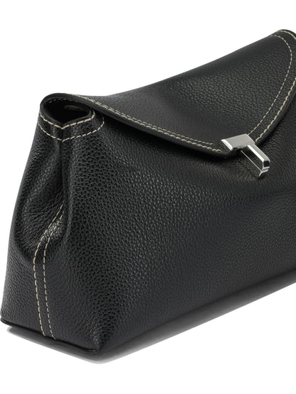 Toteme "T-Lock" Clutch Bag - Black