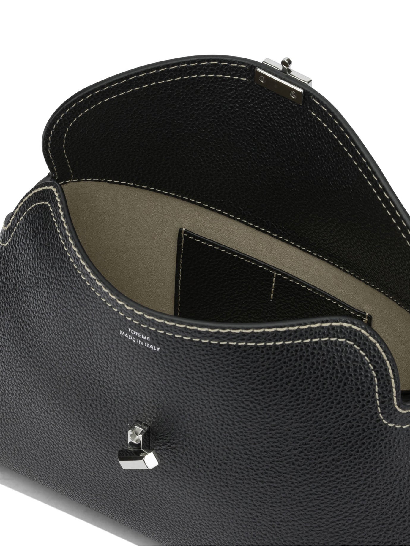 Toteme "T-Lock" Clutch Bag - Black