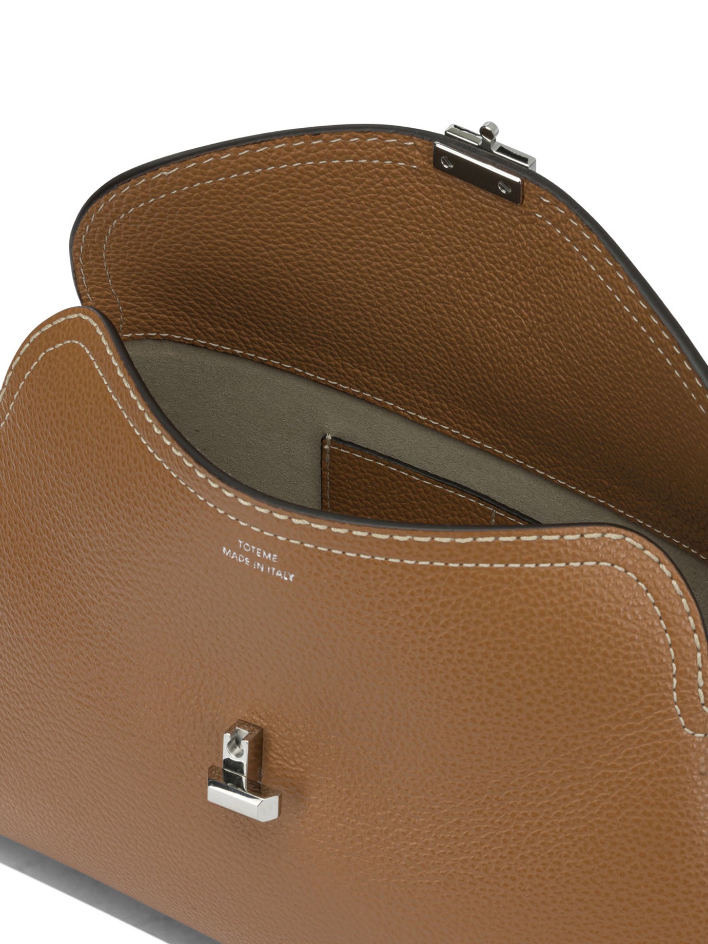 Toteme "T-Lock" Clutch Bag - Brown