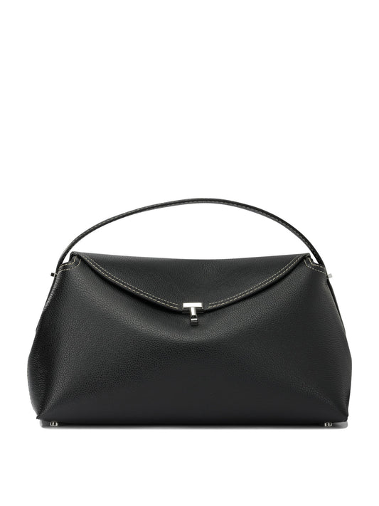 Toteme "T-Lock" Medium Hand Bag - Black