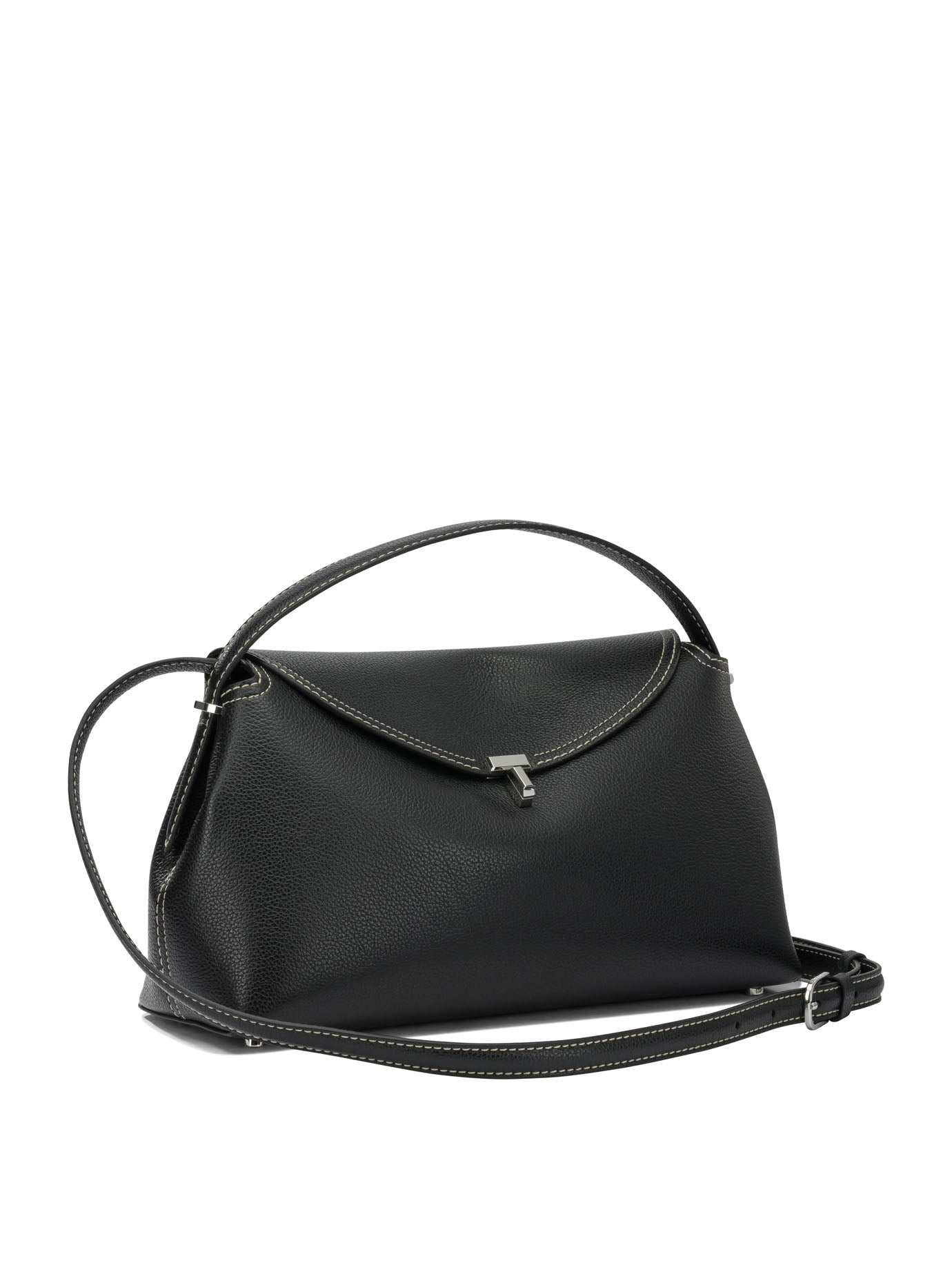 Toteme "T-Lock" Medium Hand Bag - Black