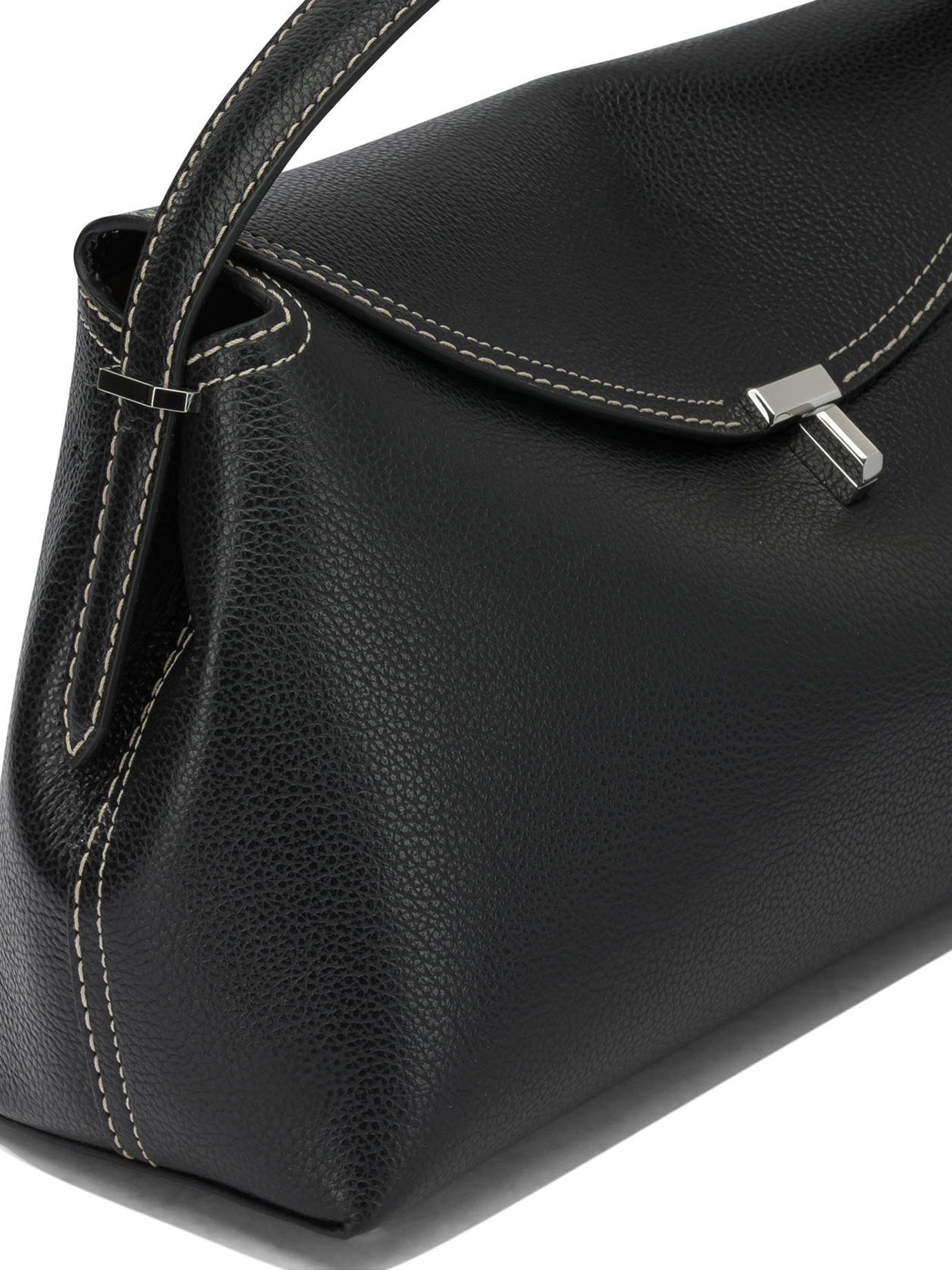 Toteme "T-Lock" Medium Hand Bag - Black