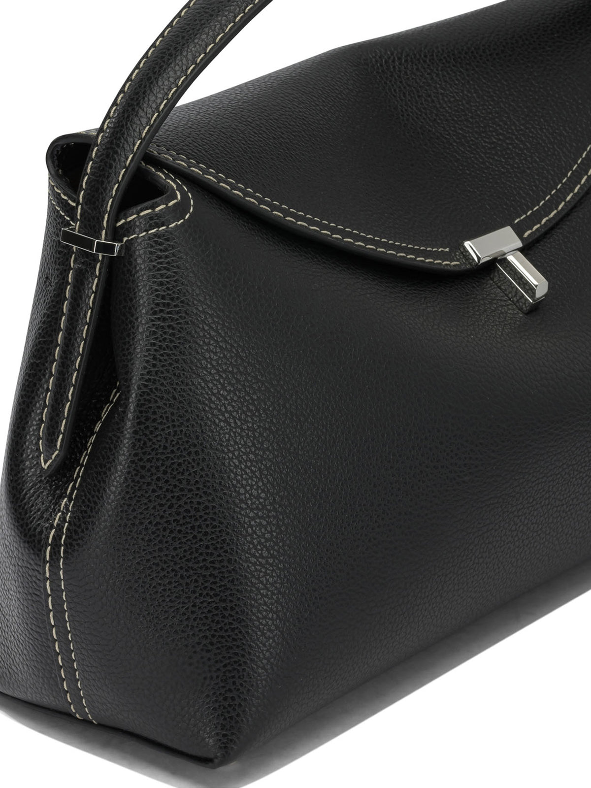 Toteme "T-Lock" Medium Hand Bag - Black
