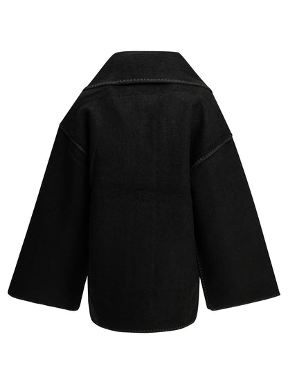 Toteme Short wool coat - Black