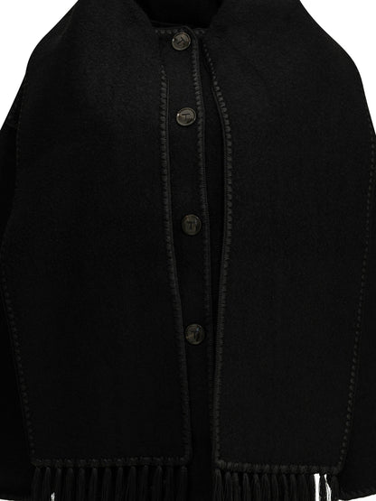Toteme Short wool coat - Black