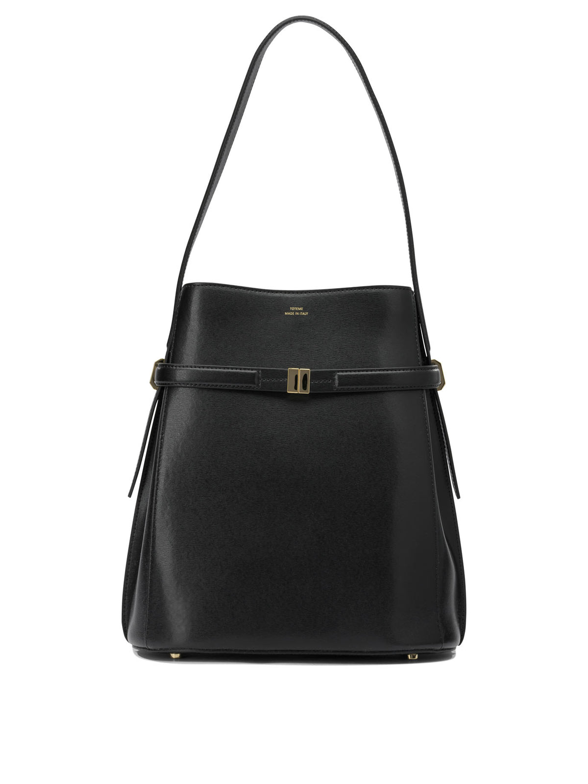 Toteme Small leather shoulder bag - Black
