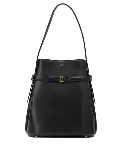 Toteme Small leather shoulder bag - Black