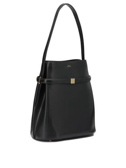Toteme Small leather shoulder bag - Black