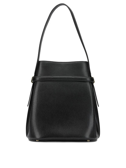 Toteme Small leather shoulder bag - Black