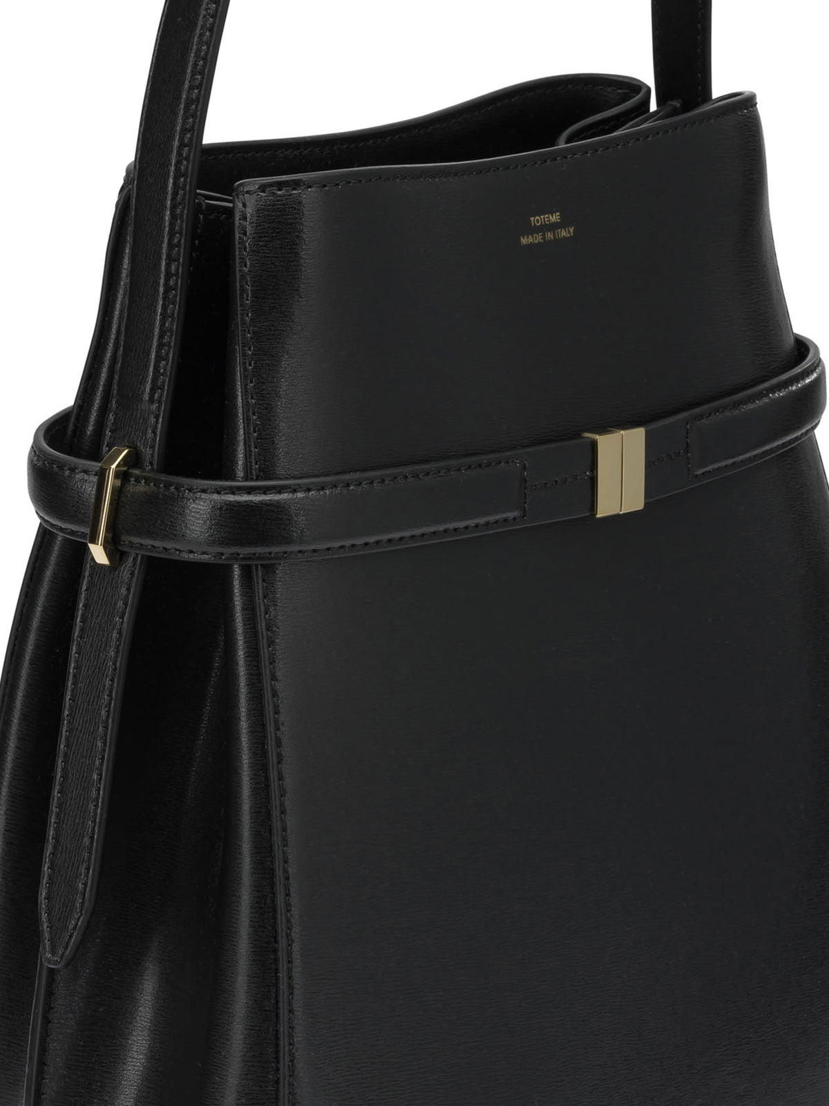 Toteme Small leather shoulder bag - Black